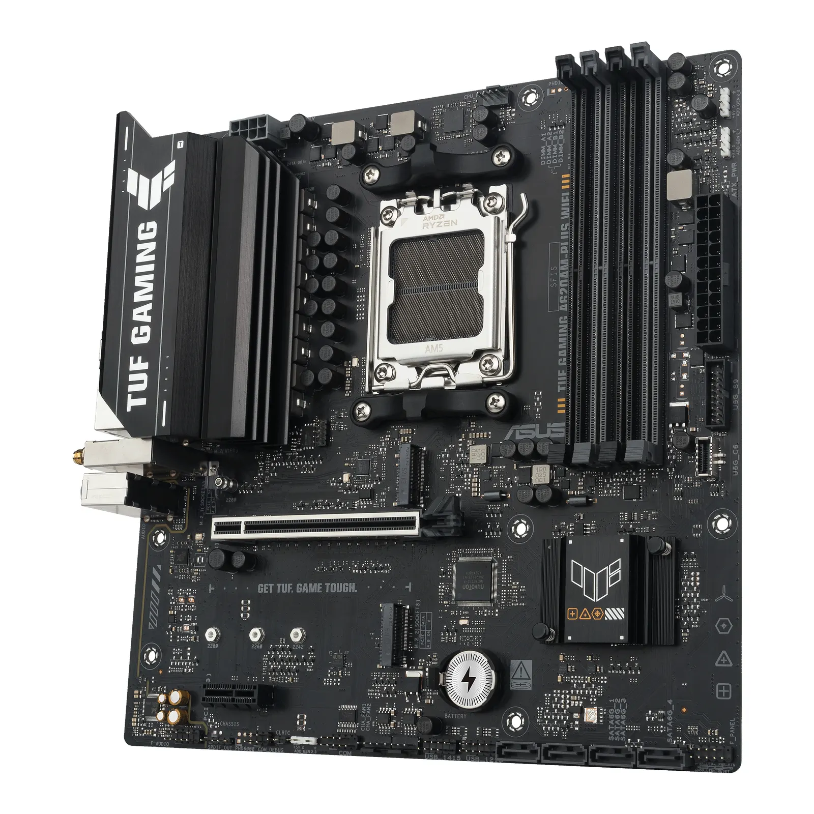 დედაპლატა ASUS Motherboard TUF GAMING A620AM-PLUS WIFI sAM5 A620 4xDDR5 HDMI DP Wi-Fi BT mATX