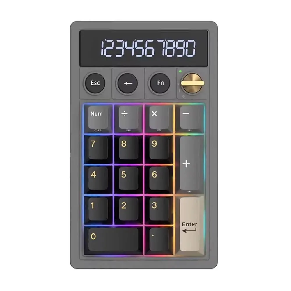 კლავიატურა Royal Kludge RK M20-PT-YXZ RGB Mechanical Numpad, Violet Switch, Hot Swappable, Wireless, Type-C, Bluetooth, 2.4GHz, Phantom