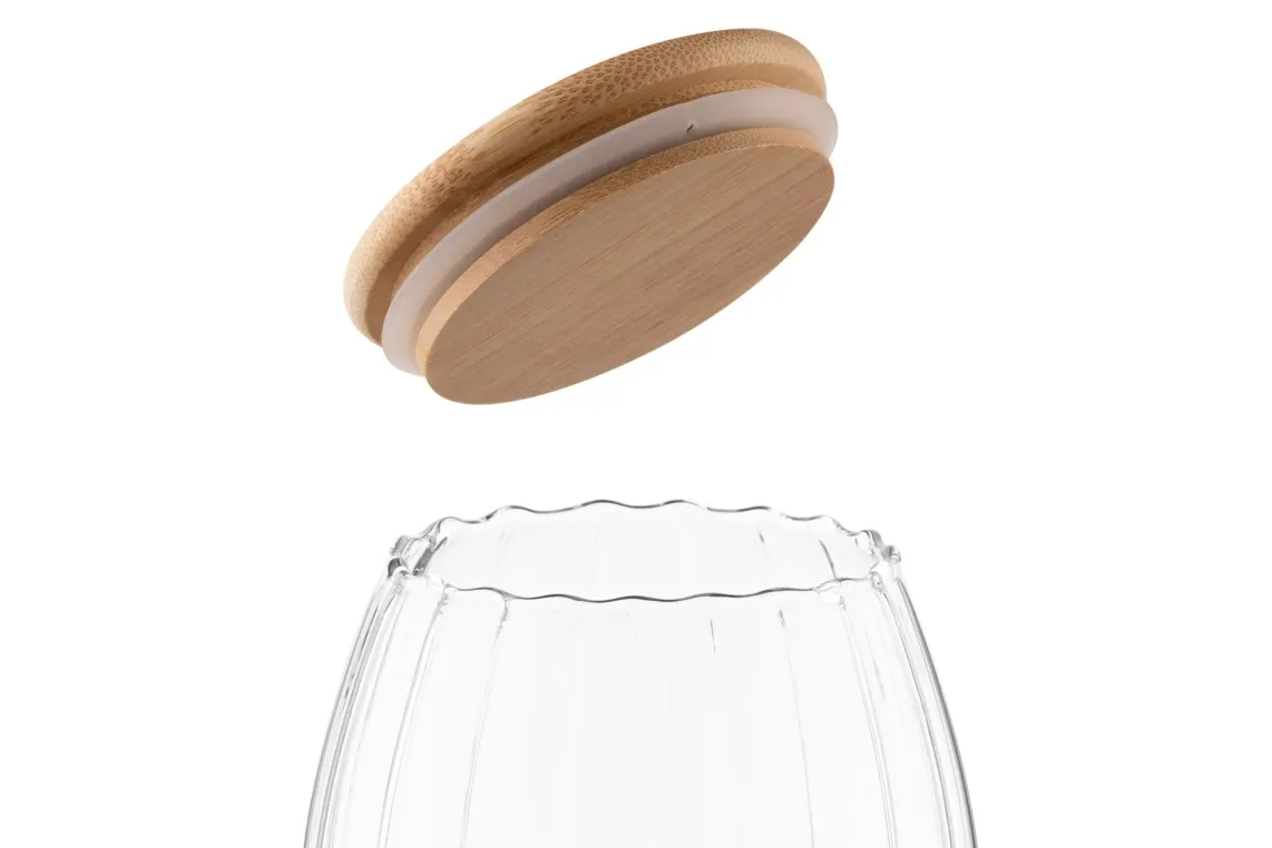 შუშის ქილა Ardesto Jar Fresh Vintage 750 ml, glass, bamboo