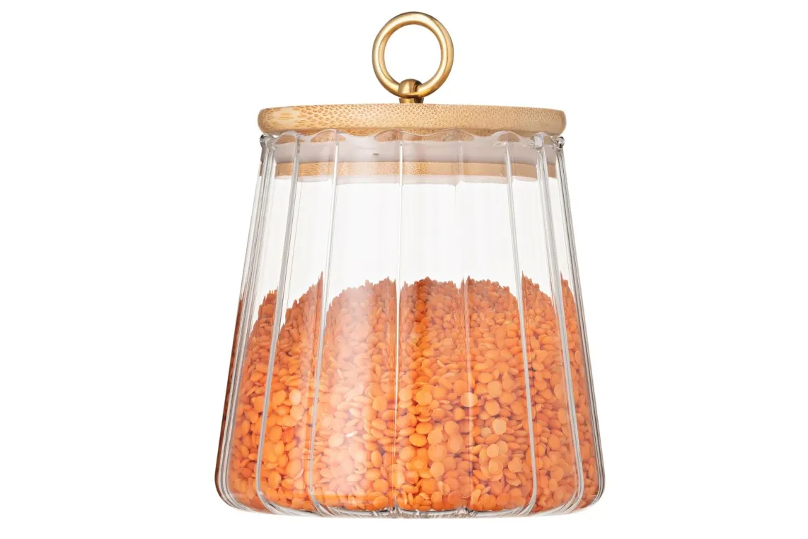შუშის ქილა Ardesto Jar Fresh Vintage 650 ml, glass, bamboo