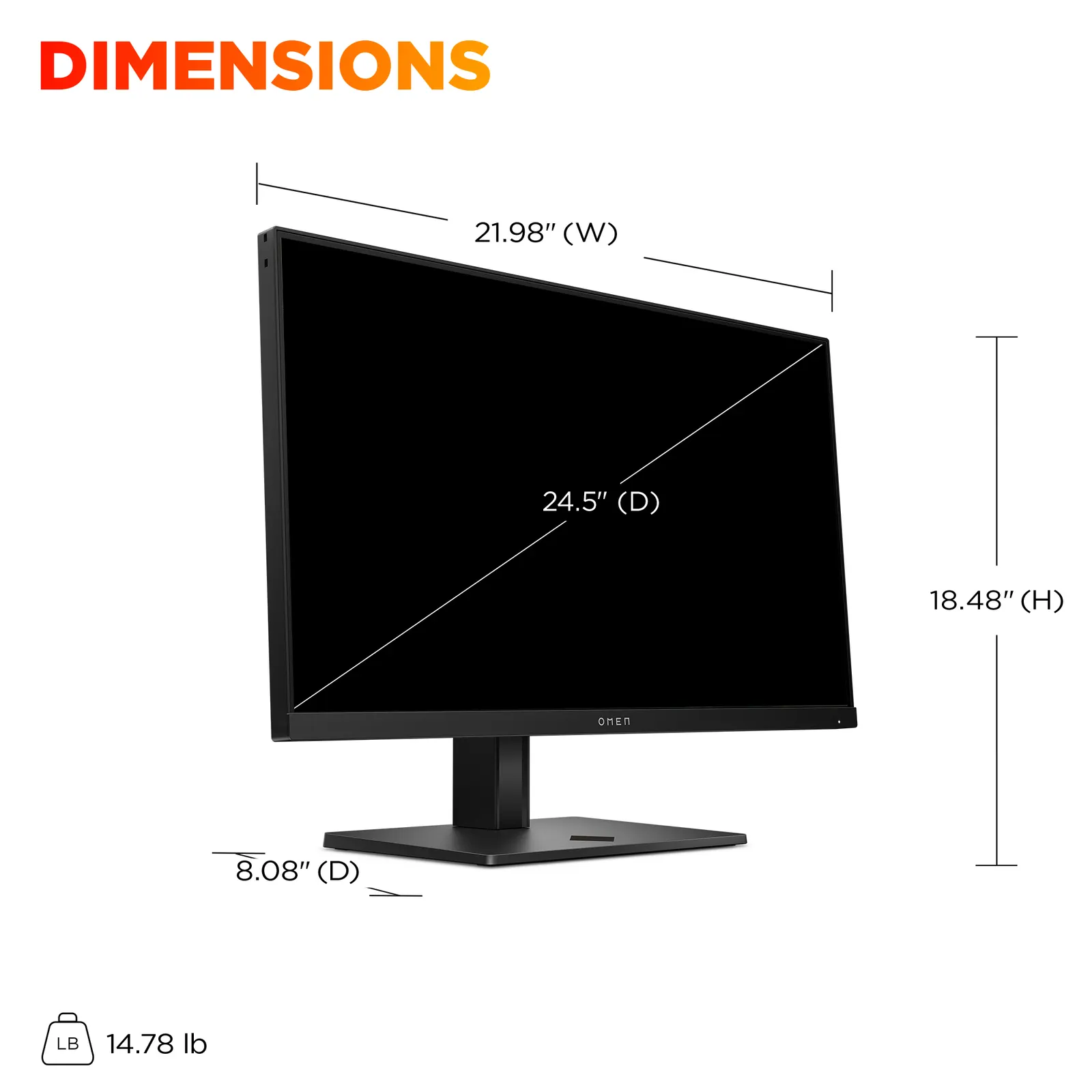მონიტორი HP OMEN 25 25" IPS FHD Black