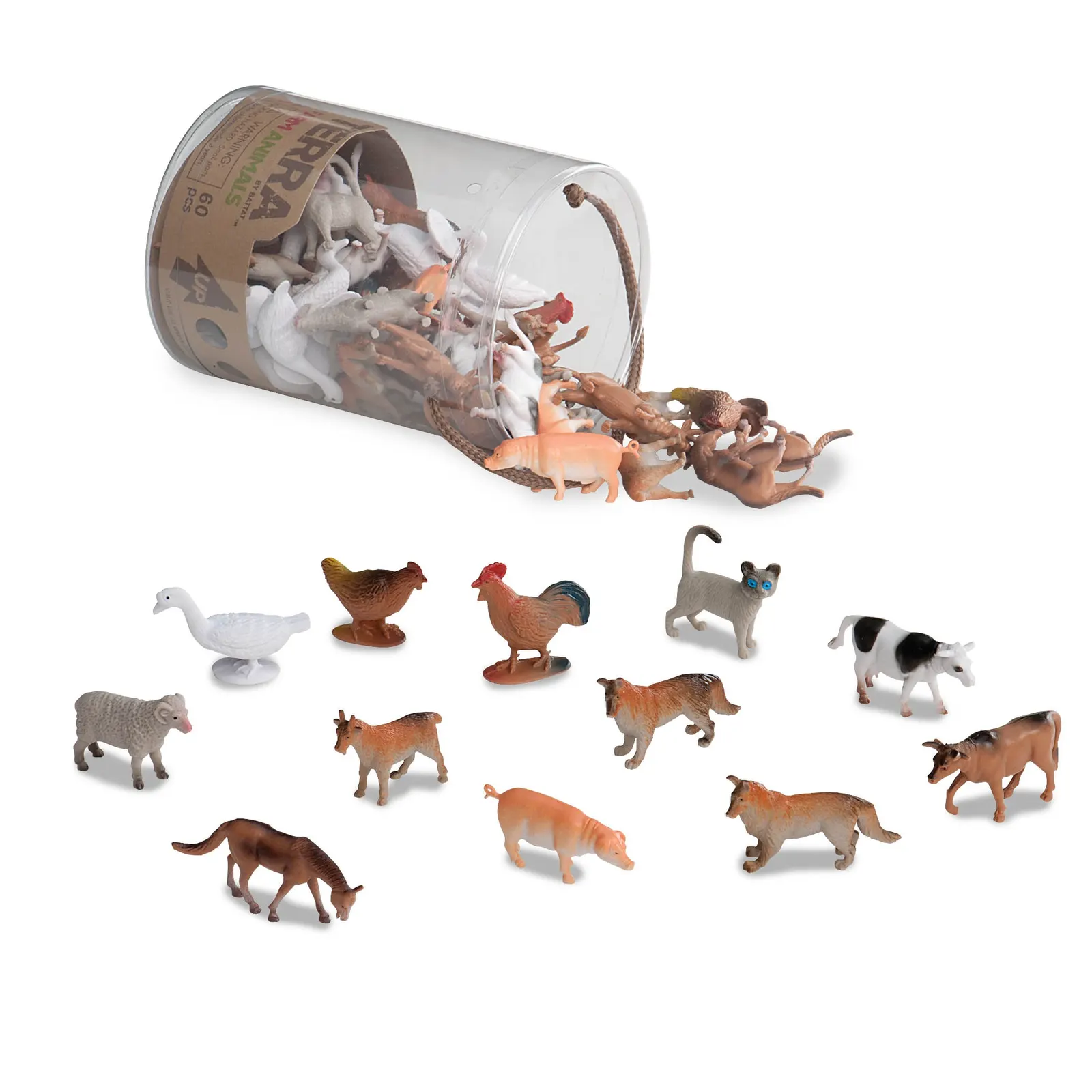საგანმანათლებლო სათამაშო Terra FARM ANIMALS IN TUBE