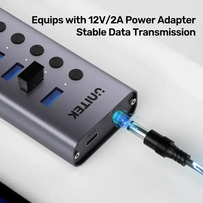 H1314A, UNITEK, USB HUB, 7-in-1 USB-C 5Gbps Hub.
