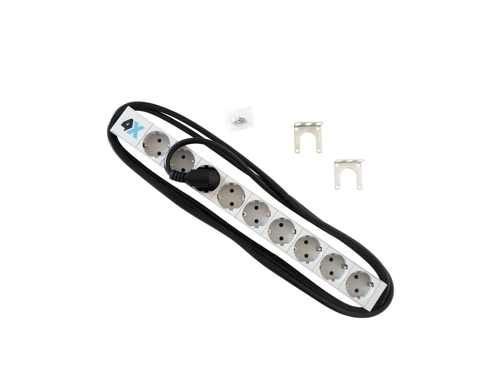 19" PDU 9 SCHUKO sockets, no switch