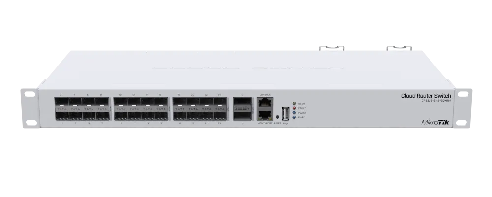 მართვადი სვიჩი - CRS326, L3, 20S+, 2QSFP+, MikroTik CRS326-24S+2Q+RM