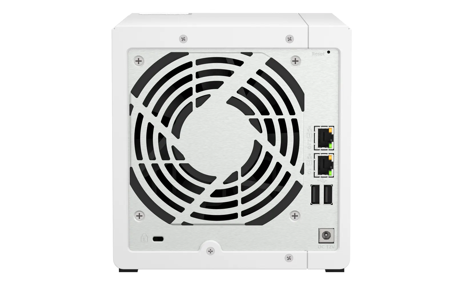 4-bay ARM 4C 2.0GHz ; 4 x SATA 6Gb/s 3.5"/2.5"; 4GB RAM on-board; 1 x GbE; 1 x 2.5GbE ; 1 x USB3.2 Gen1 and 2 x USB2.0