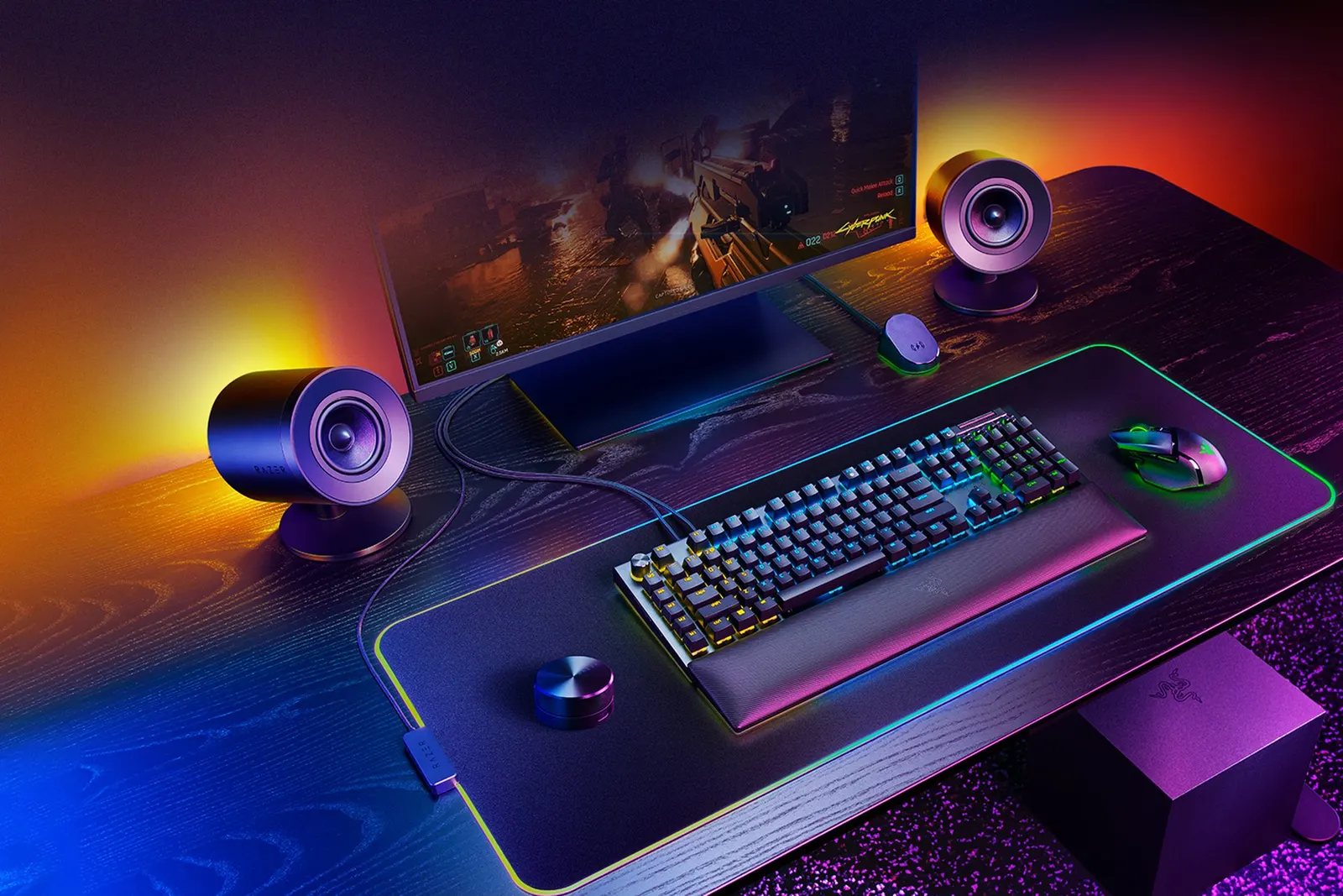დინამიკი Razer Multimedia speaker Nommo V2 Pro 2.1, USB-A, RGB, black
