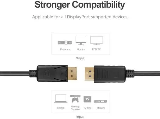 Y-C609BK, UNITEK, Cable, DisplayPort 1.2 Cable 4K 60Hz 3M, .
