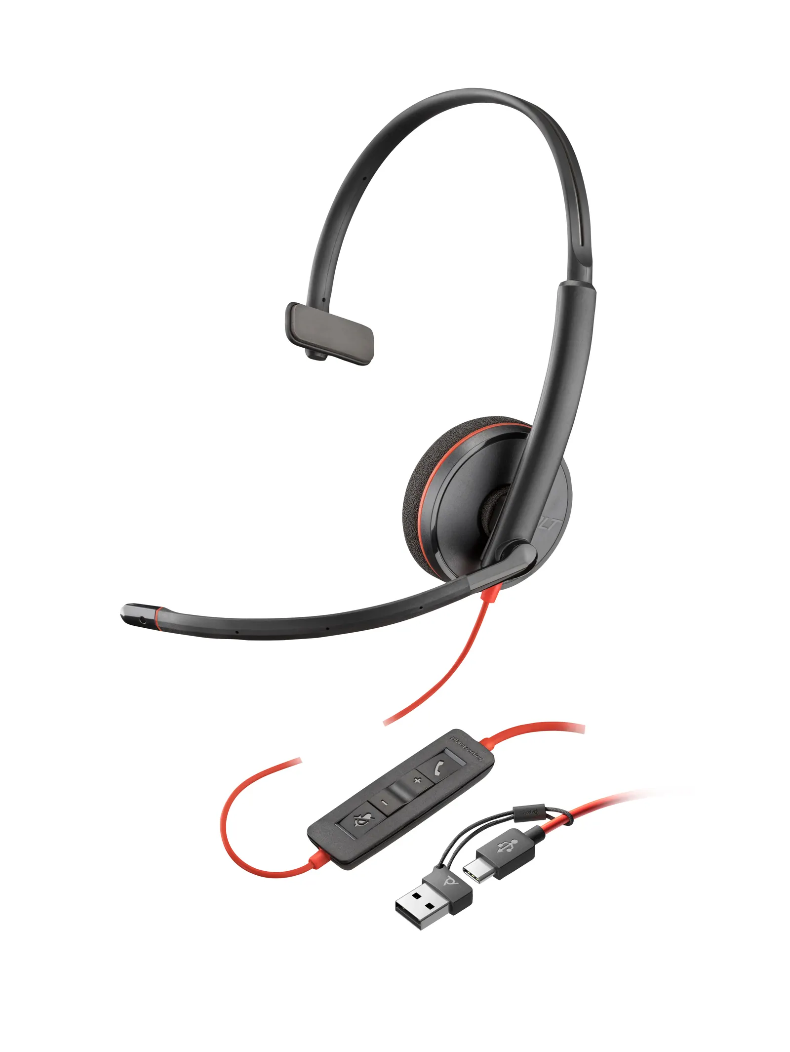 ყურსასმენი Poly BlackWire 3210 Wired Open-ear Black