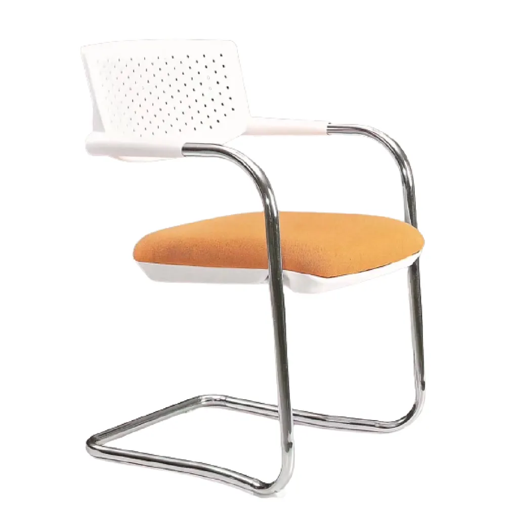 ვიზიტორის სავარძელი ALLX SF119, Visitor Chair, Silver/White