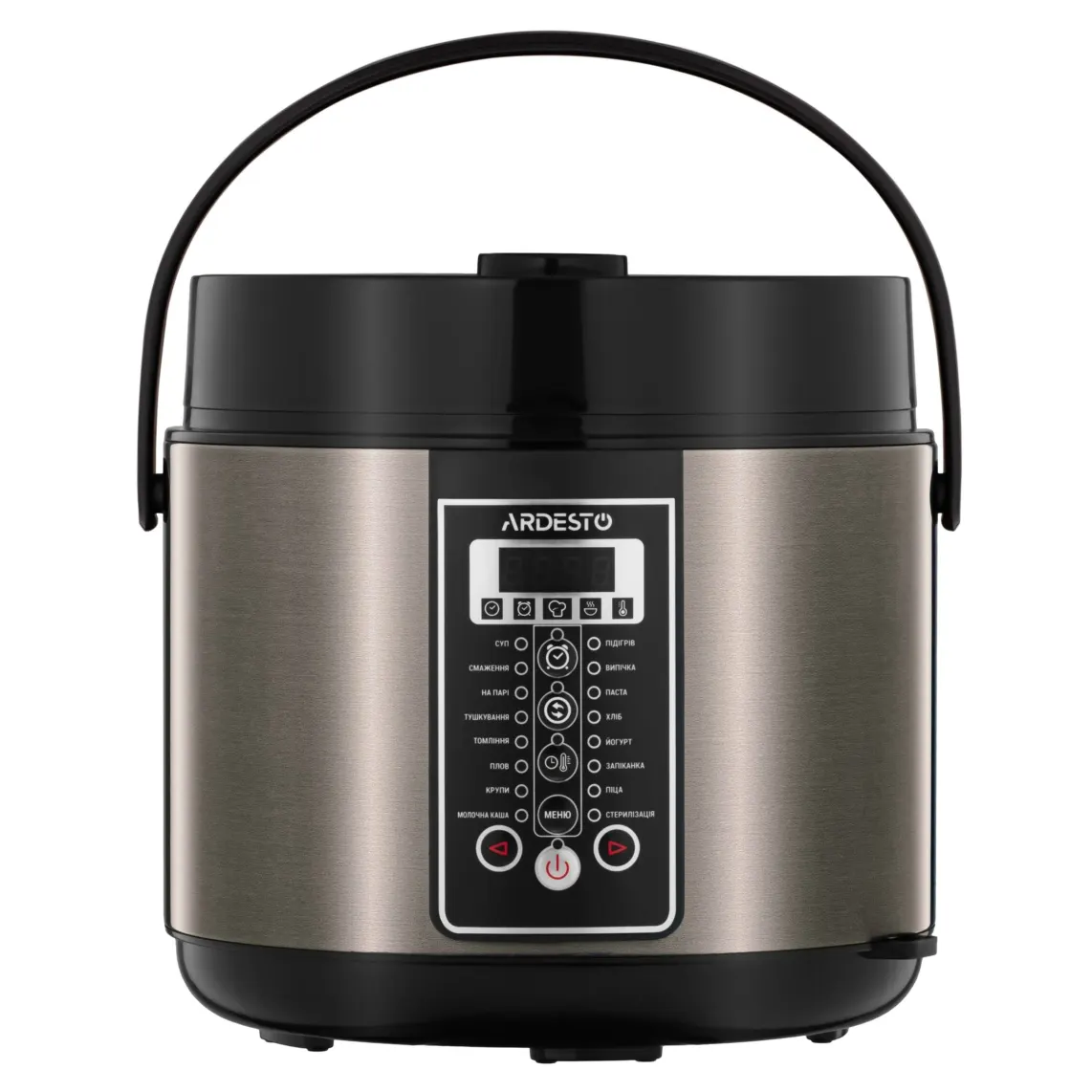 მულტისახარში ARDESTO Multicooker, 860W, bowl-5L, electronic control, recipes book, inox+ plastic, bronz
