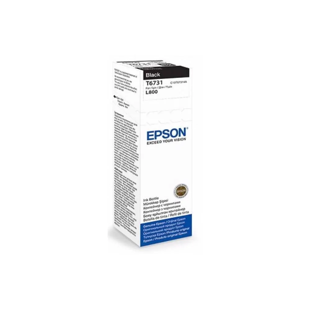 Epson L800 Black ink bottle 70ml (10 x 15 - 1800 Photo Pages) C13T67314A