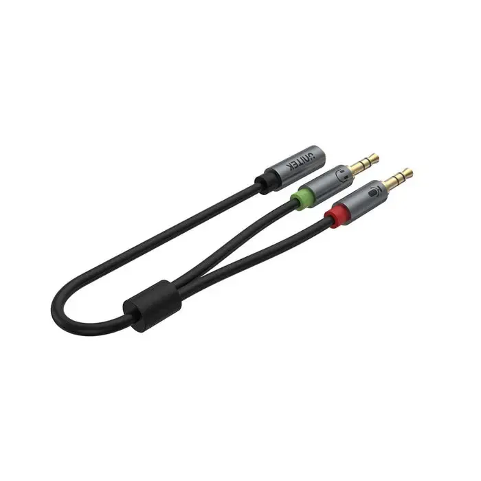 Y-C957ABK ,UNITEK, 0.2M, 3.5MM AUX Audio Cable - Female to 2*Male