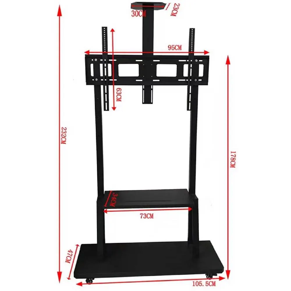 ტელევიზორის საკიდი Allscreen C1800, 42"-100", TV Mount With Roller, Black