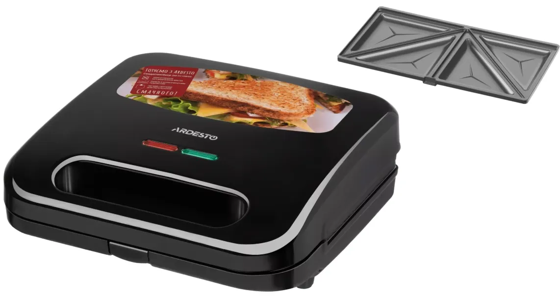 მულტიმეიკერი Sandwich maker Ardesto SM-H110BSN, 700W, device body-plastic, black