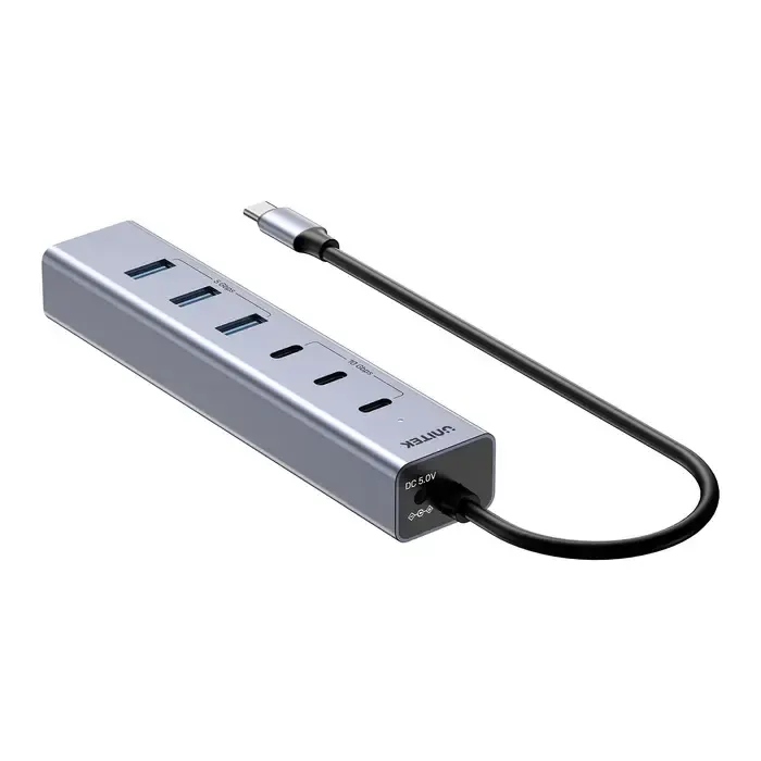 H1335A, UNITEK, USB HUB, 7-in-1 USB-C 10Gbps Hub (3*USB-C 10Gbps + 4*USB-A 5Gbps).