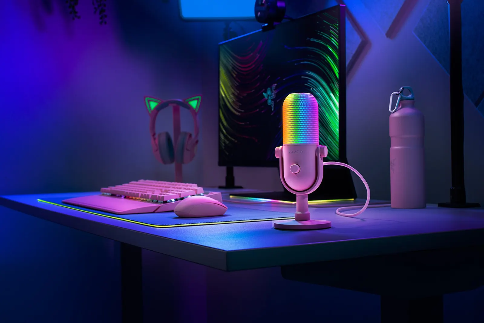მიკროფონი Razer gaming microphone Seiren V3 Chroma, Uni, RGB, USB-A, 2m, quartz