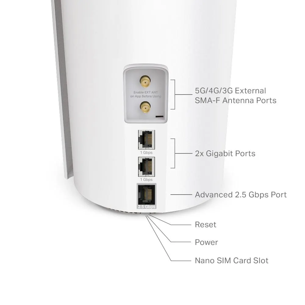 TP-Link, Deco X50-5G(1-pack), Router 5G AX3000 Whole Home Mesh Wi-Fi 6 Gateway