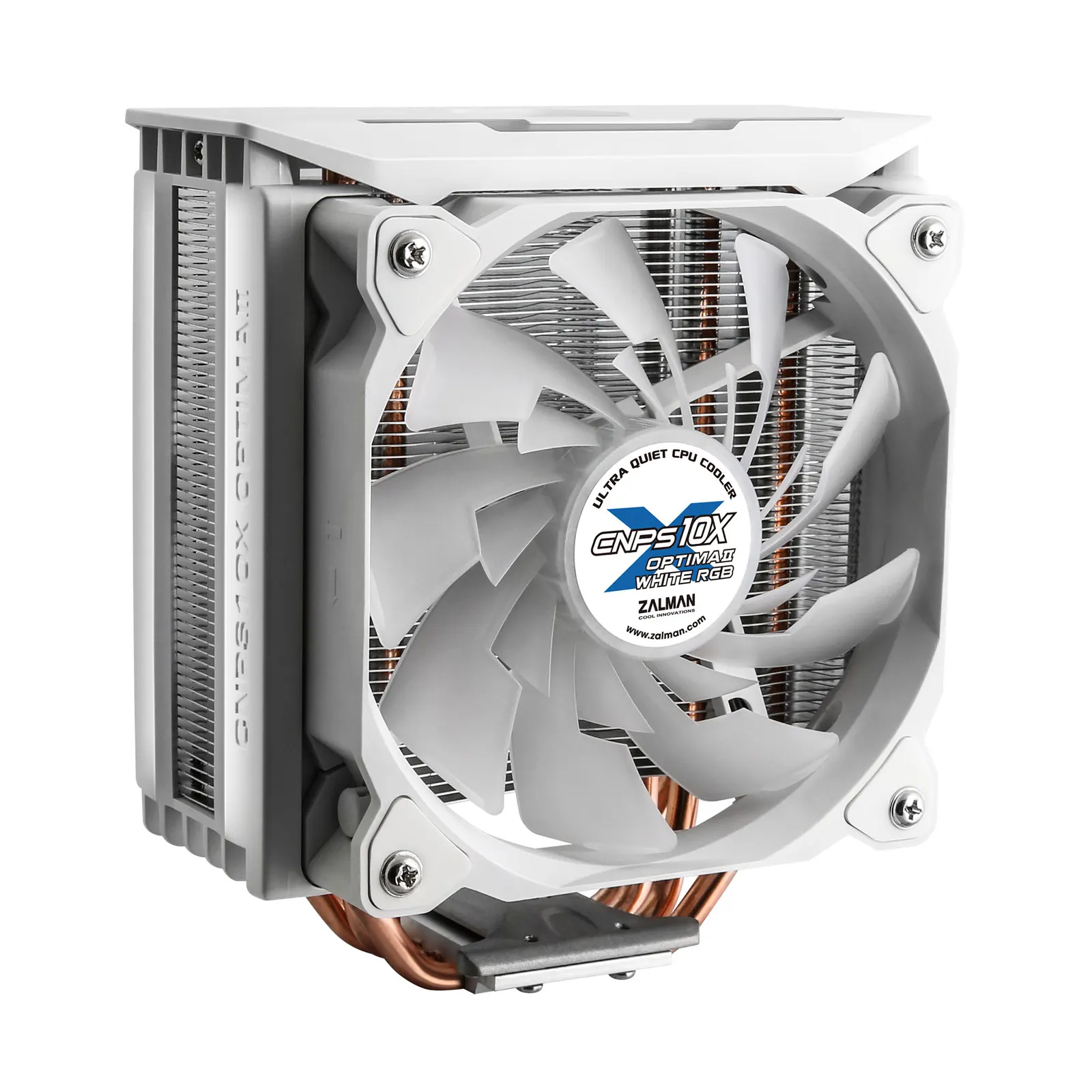 ქულერი Zalman CPU cooling system CNPS10X OPTIMA II WHITE RGB, LGA1700, 2066, 2011V3, 2011, 1366, 115X, AM5, AM4, AM3, AM3+, FM2, FM2+, TDP180W