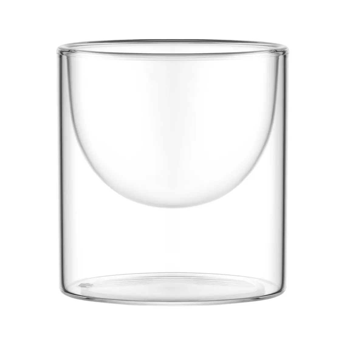 Double wall dessert glasses set ARDESTO, 220ml, 2pcs, borosilicate glass, transparent