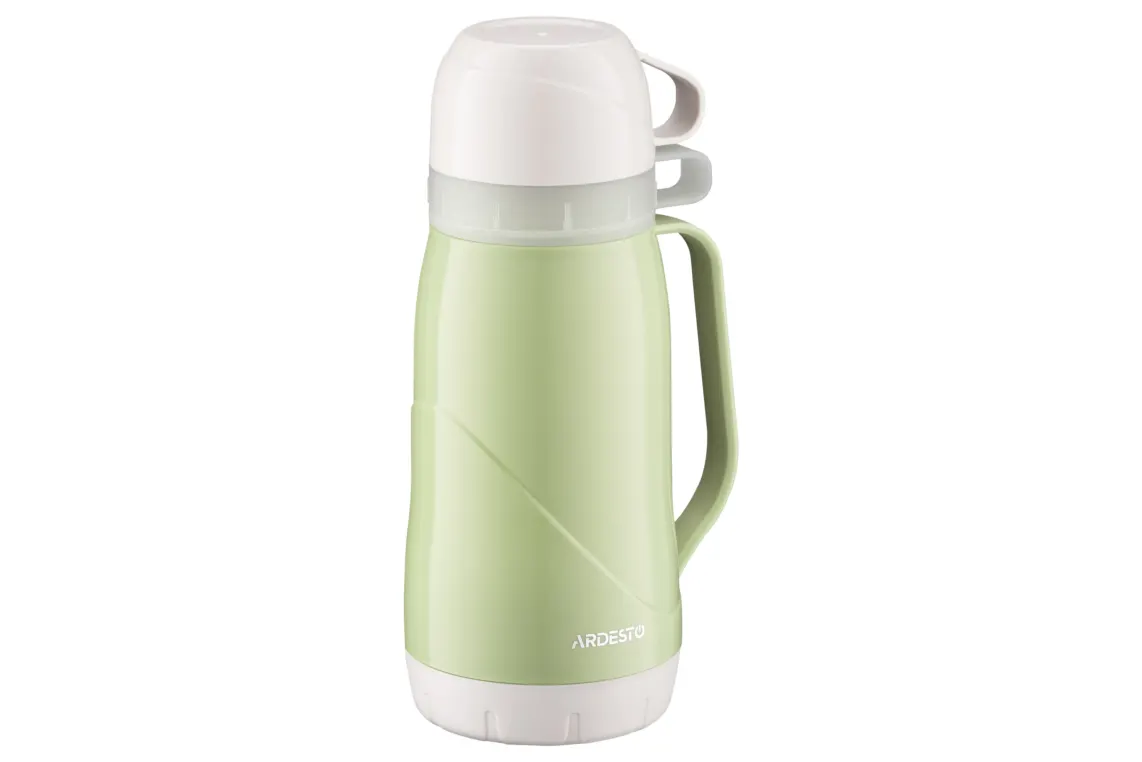თერმოსი Ardesto Vacuum flask Gemini Gourmet, 1000ml, plastic, borosilicate glass, green