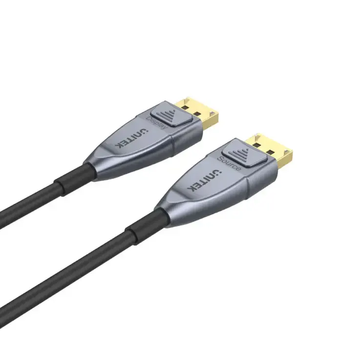 C1615GY, UNITEK, DP1.4 Active Optical Cable, Space Grey 5M.