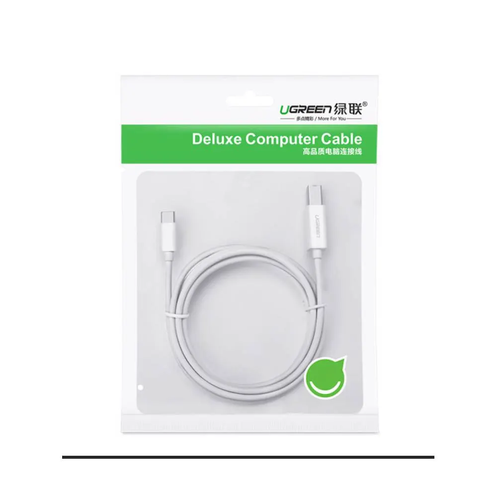 UGREEN US241 (40417), Printer Cable, Type-C to USB-B Cable, 1.5m, White