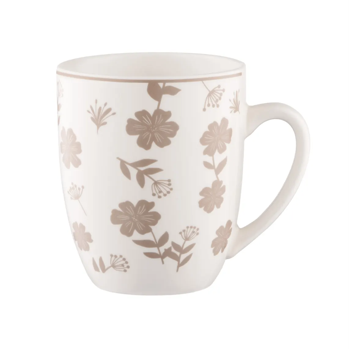 კათხა Mug ARDESTO Ravenna, 360ml, porcelain, white-beige