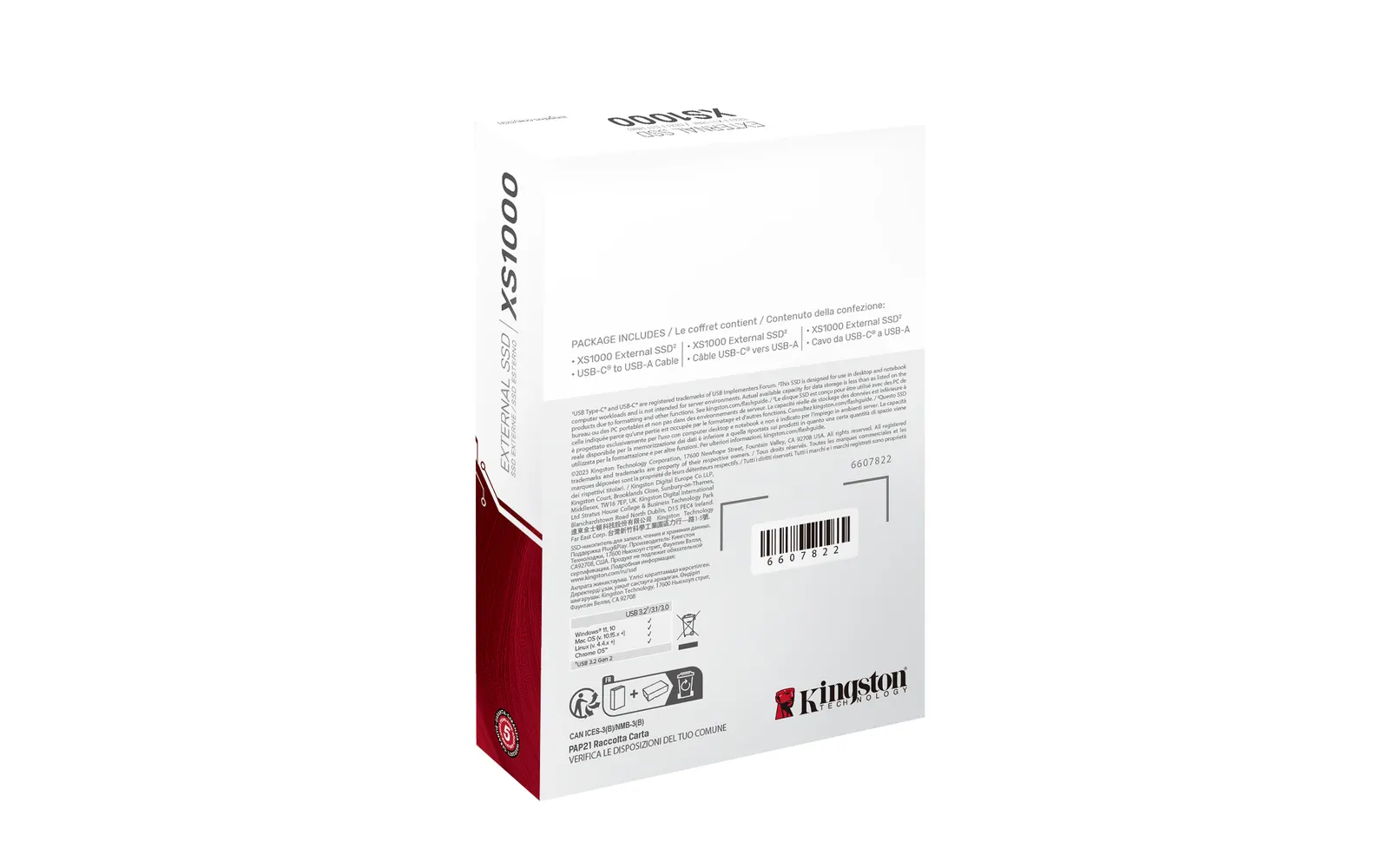 Portable SSD Kingston 2TB USB 3.2 Gen 2 Type-C XS1000
