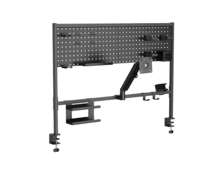 ორგანაიზერის თარო Vertex VX-PBMA-04B Clamp-On Multi-Purpose Pegboard Organizer Shelf 17"-32" Black
