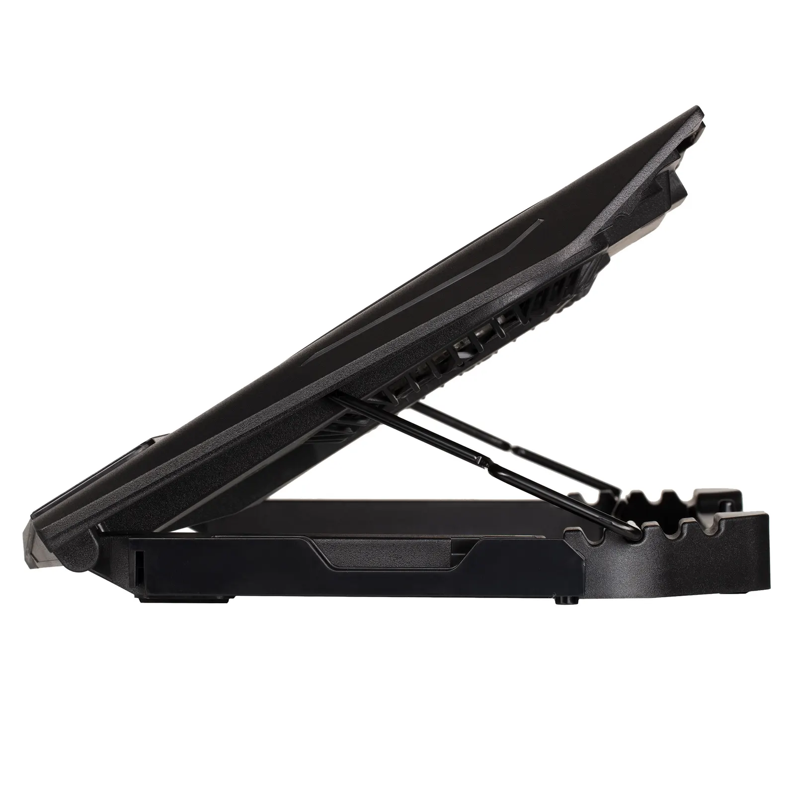 ნოუთბუქის ქულერი 2E GAMING Laptop stand CPG-006, up to 17.3", 2xUSB-A, LCD/phone holder, RGB, black
