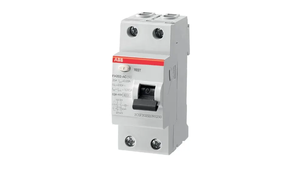 გაჟონვის რელე - 40A 30 mA 2P, ABB FH202 AC-40/0.03