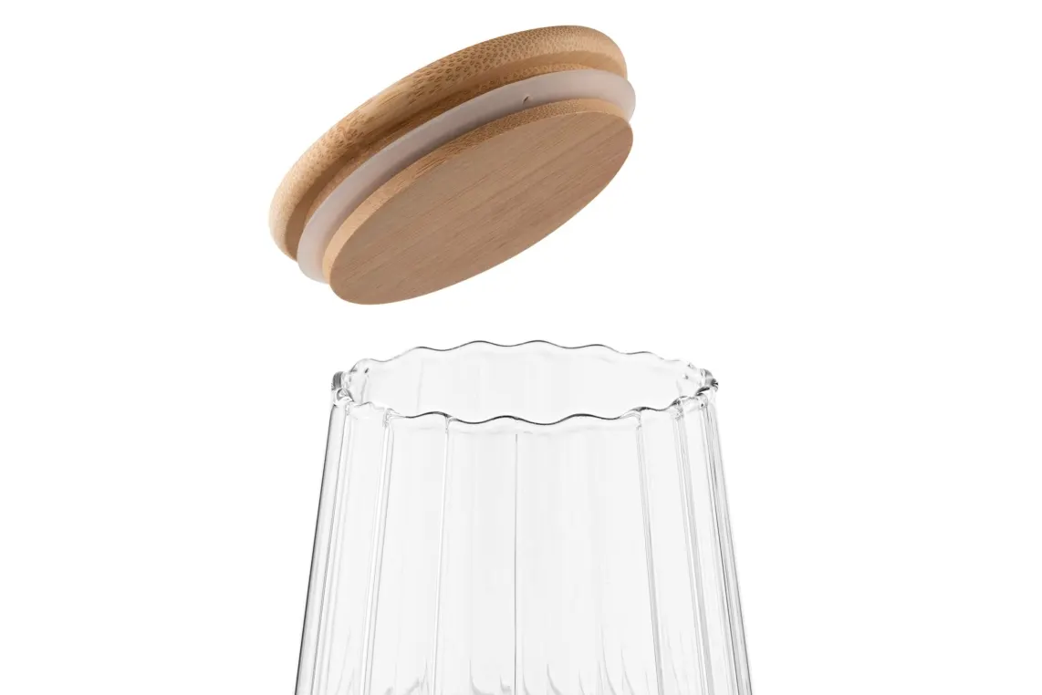 შუშის ქილა Ardesto Jar Fresh Vintage 650 ml, glass, bamboo