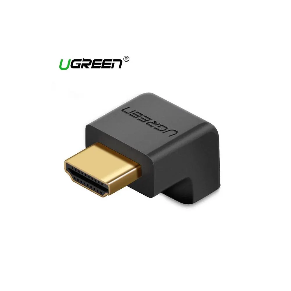 კუთხის HDMI ადაპტერი UGREEN HD112 (20109) HDMI Male to Female Adapter Down, Black