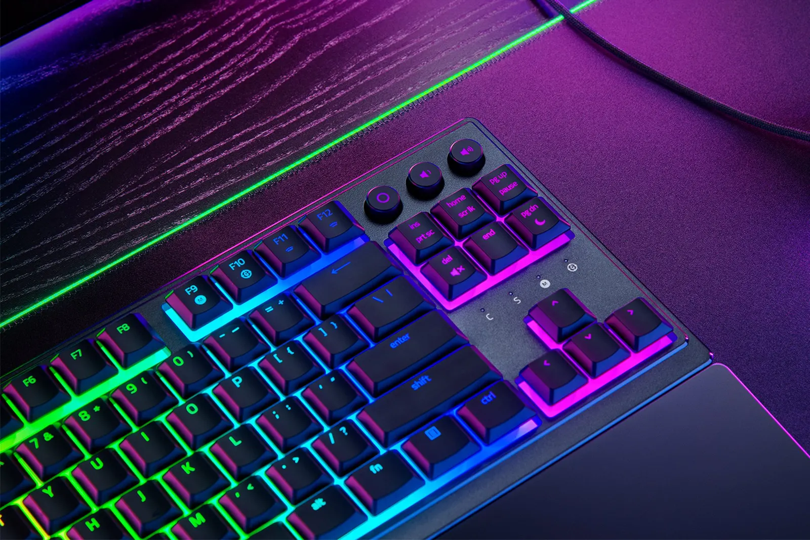 კლავიატურა Razer Ornata V3 TKL RGB 84key Mecha-Membrane Switch USB-A EN, Black
