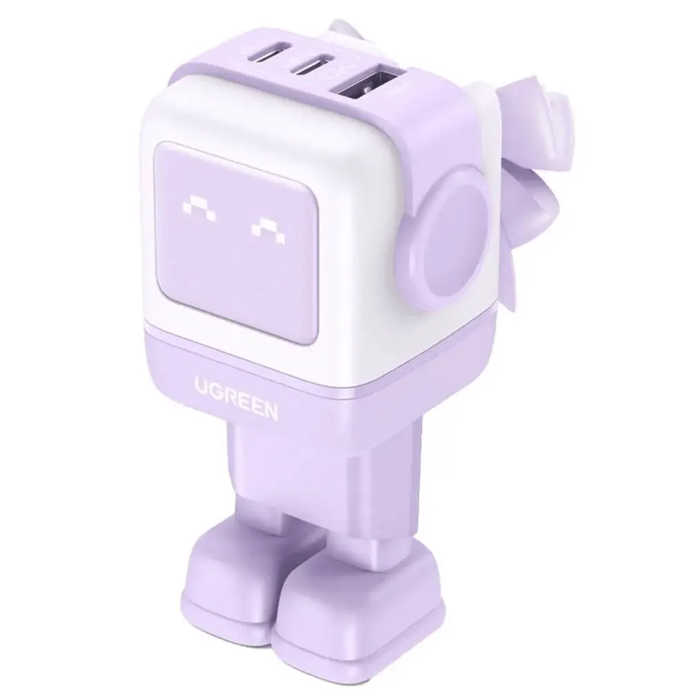 მობილურის დამტენი UGREEN CD361 (35291) Nexode Uno RobotGaN, 65W, USB, USB Type-C, Purple