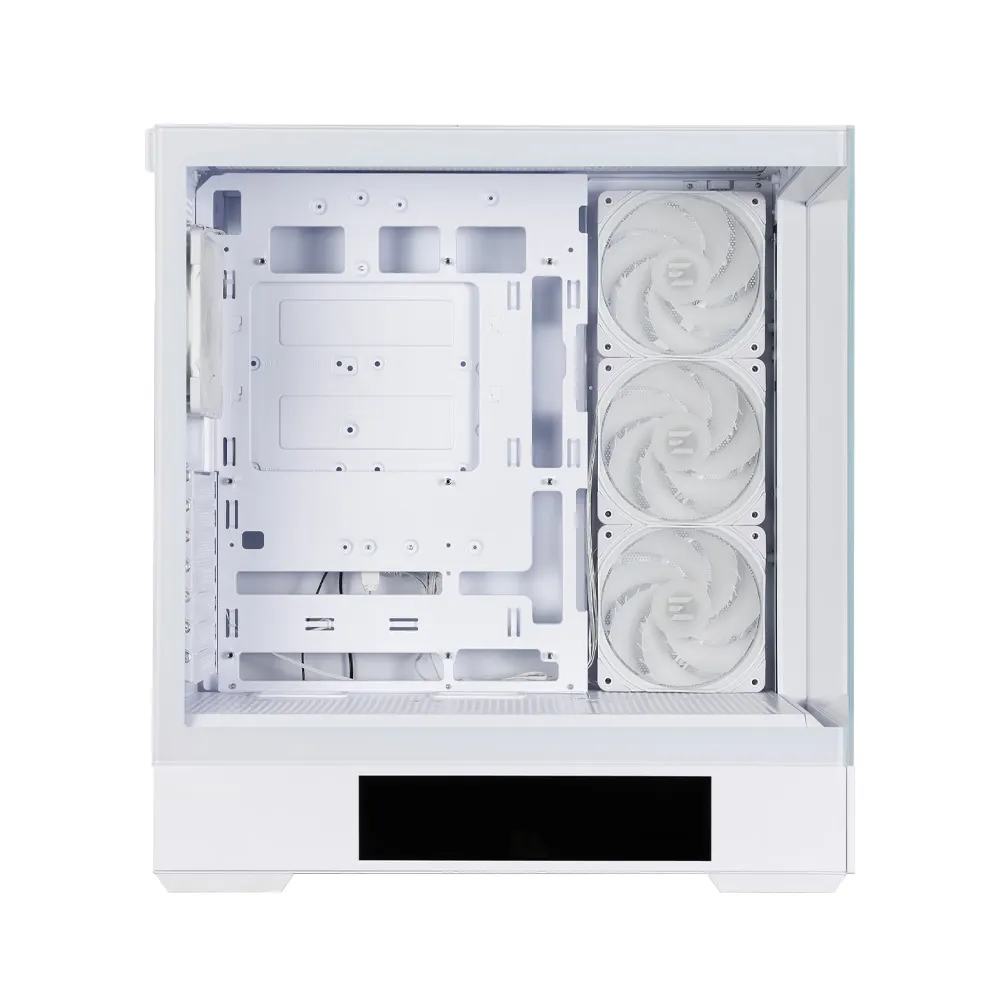 ქეისი Zalman PC case P40 DS without PSU, 2xUSB3.0, 1x Type C, 3x120mm ARGB Reverse, 1x120mm ARGB, VGA 420mm, LCS ready, TG Side/Front Panel, Display, ATX, white