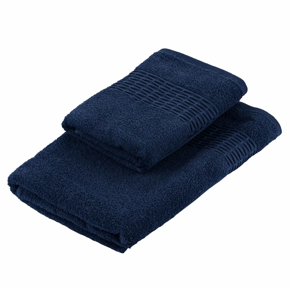 Ardesto Terry towel set Lotus 50x90cm, 70x140cm, 2pcs, 100% cotton, dark blue