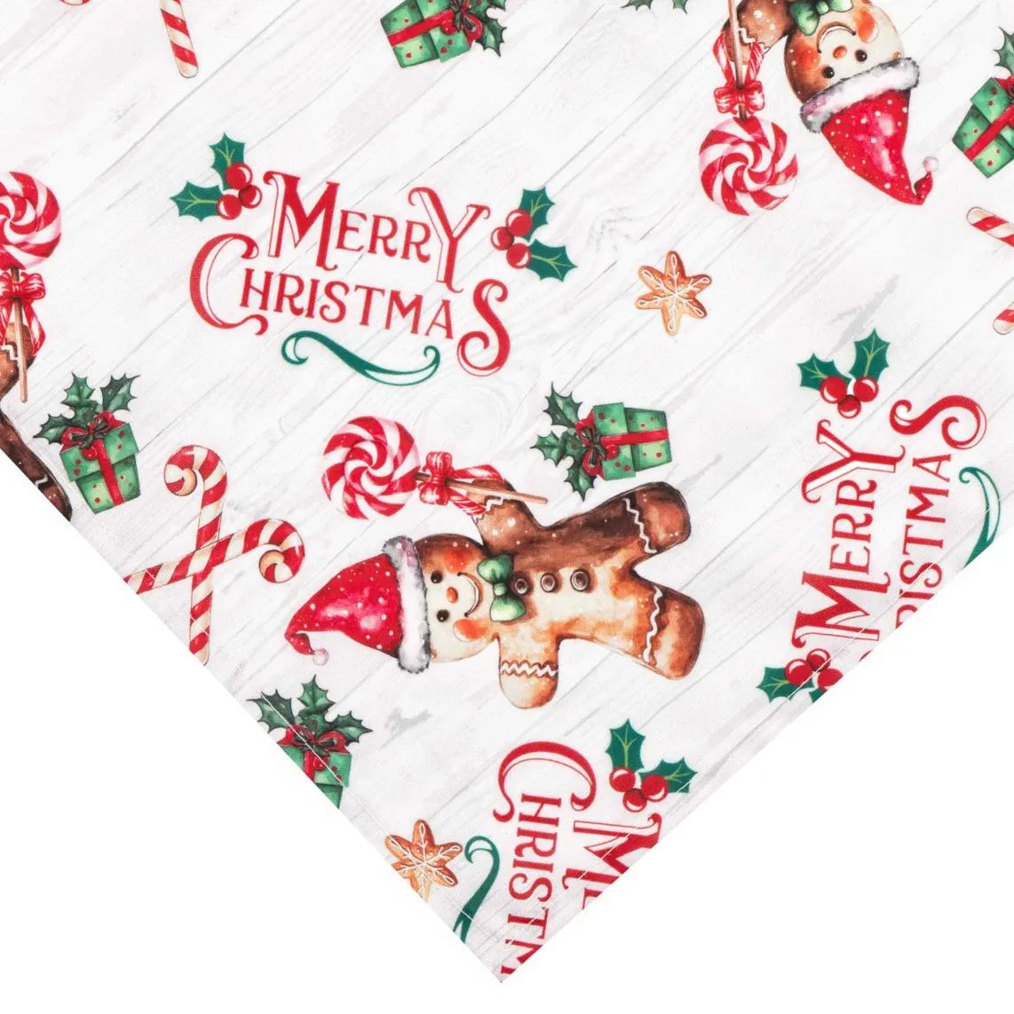 სუფრის გადასაფარებელი Ardesto Tablecloth Christmas Gingerbread 140x180cm, 100% polyester, red