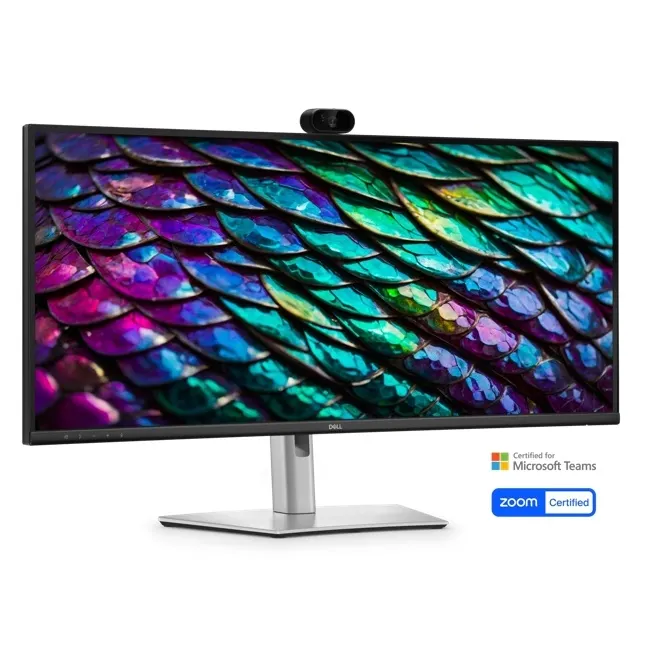მონიტორი Dell Pro P 34 USB-C Hub Webcam Monitor - P3426WEB/34"/3440 x 1440/UW-QHD/21:9/178/1xDP, 1xHDMI, 3xUSB-A, USB-B, 3xUSB-C/1xRJ45/Speaker/3Yrw