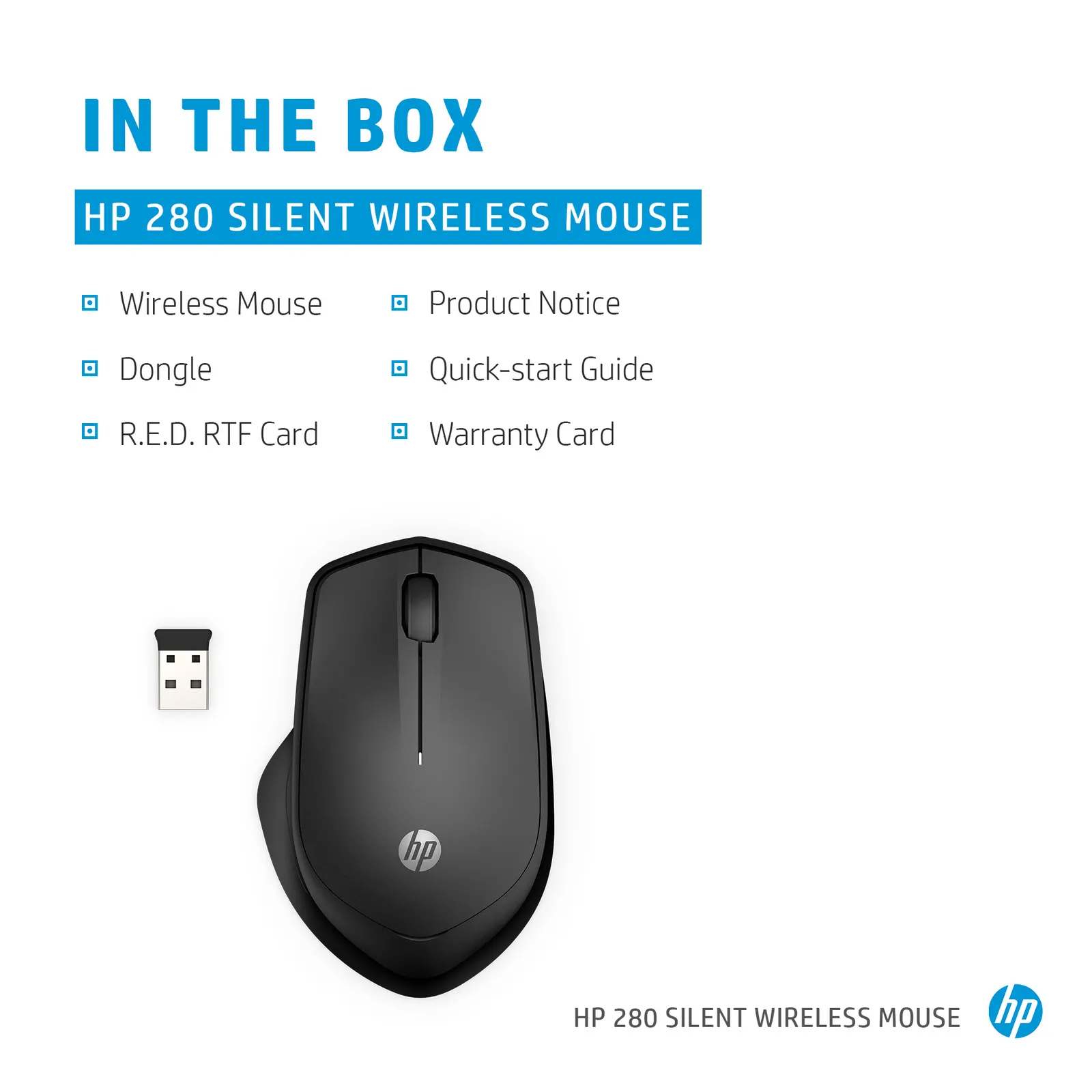მაუსი HP 280 Silent Wireless Black