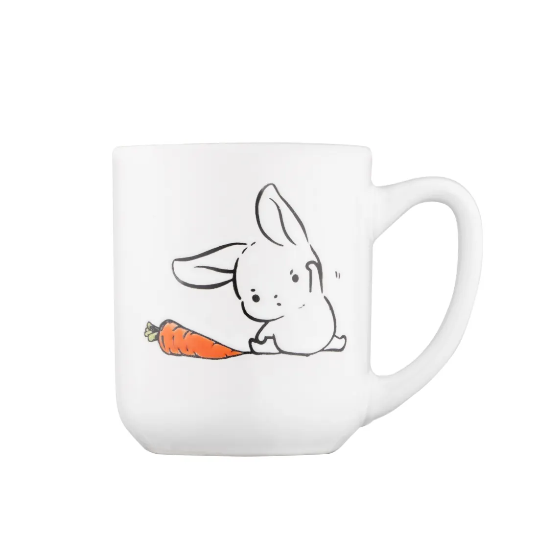 კათხა Mug ARDESTO Bunny, 380ml, ceramic, white-gray