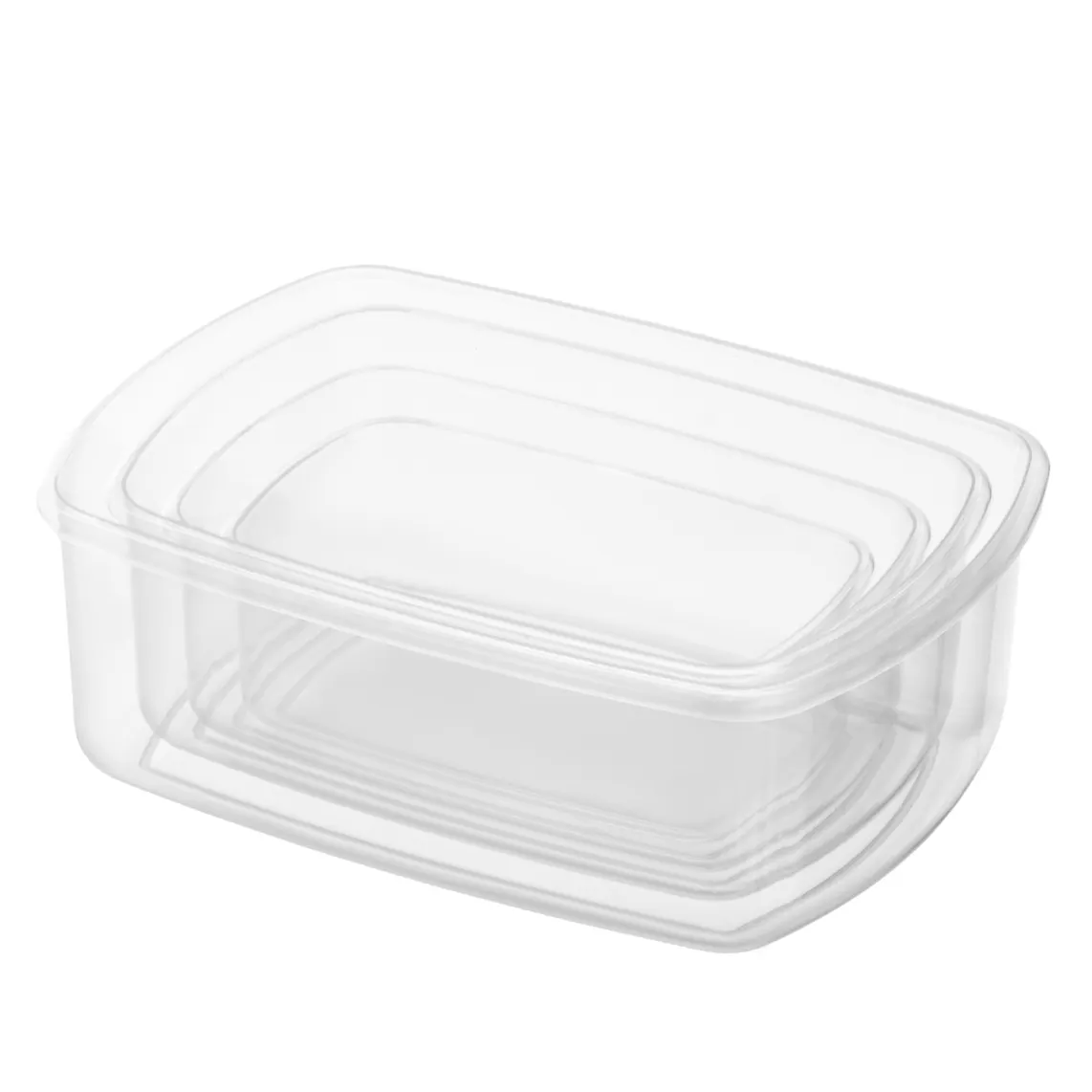 ARDESTO Set of food storage containers Fresh 0.25/0.5/0.75/1.2l, plastic, rectangular, green