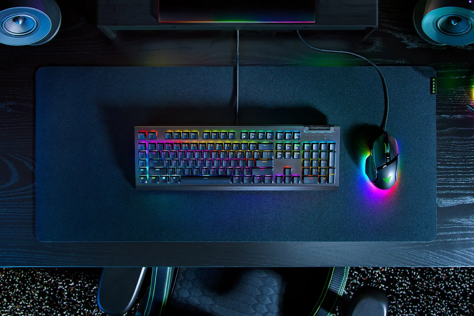 კლავიატურა Razer Keyboard mechanical BlackWidow V4 X, 110key, Green Switch, USB-A, EN, RGB, black