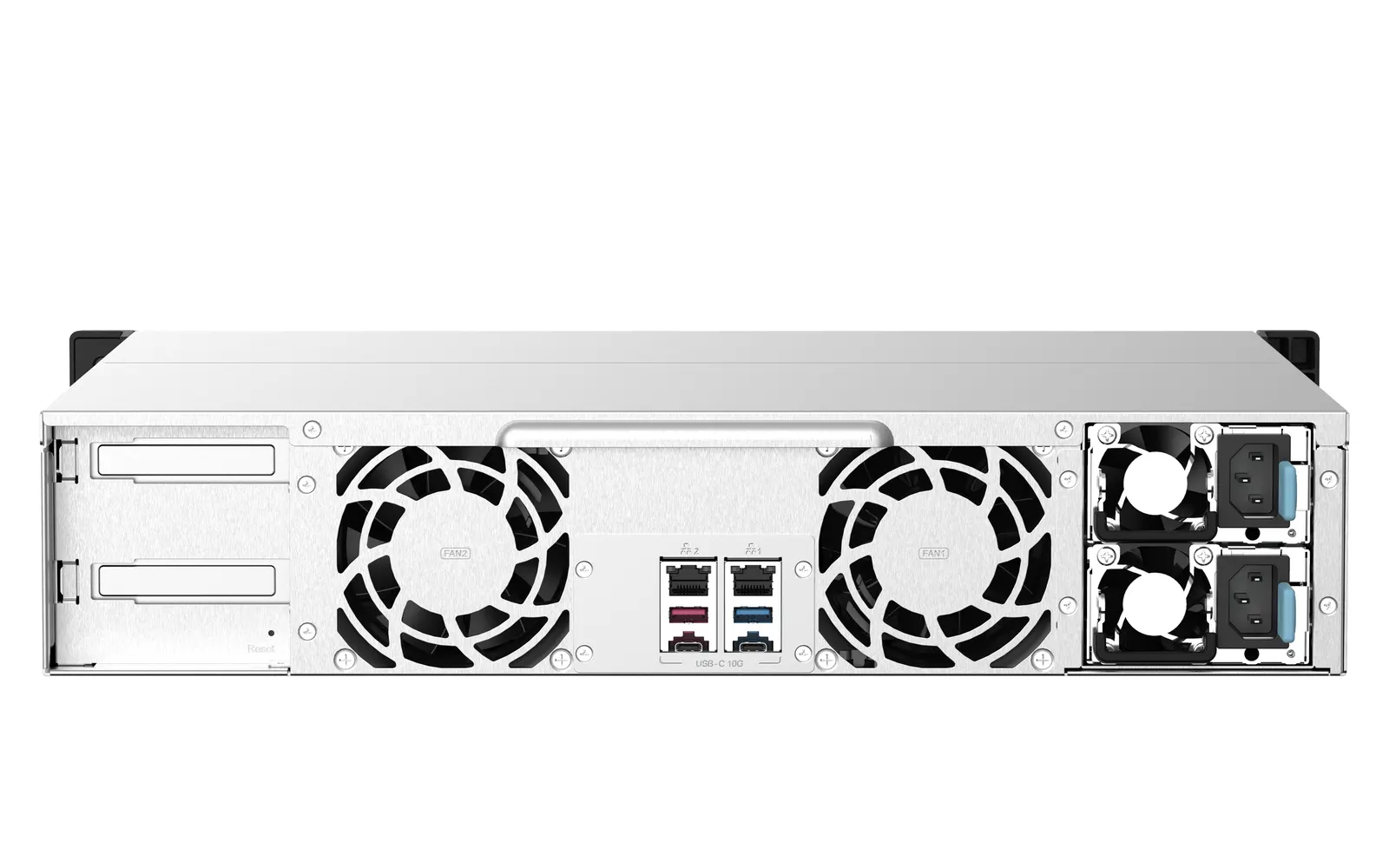 NAS სერვერი 12-bay rackmount NAS, AMD Ryzen V1000 series V1500B 4C/8T 2.2GHz, 8GB DDR4 RAM (2 x UDIMM slots, max. 64GB), 2 x 2.5GbE LAN, optional 10GbE & M.2 NVMe