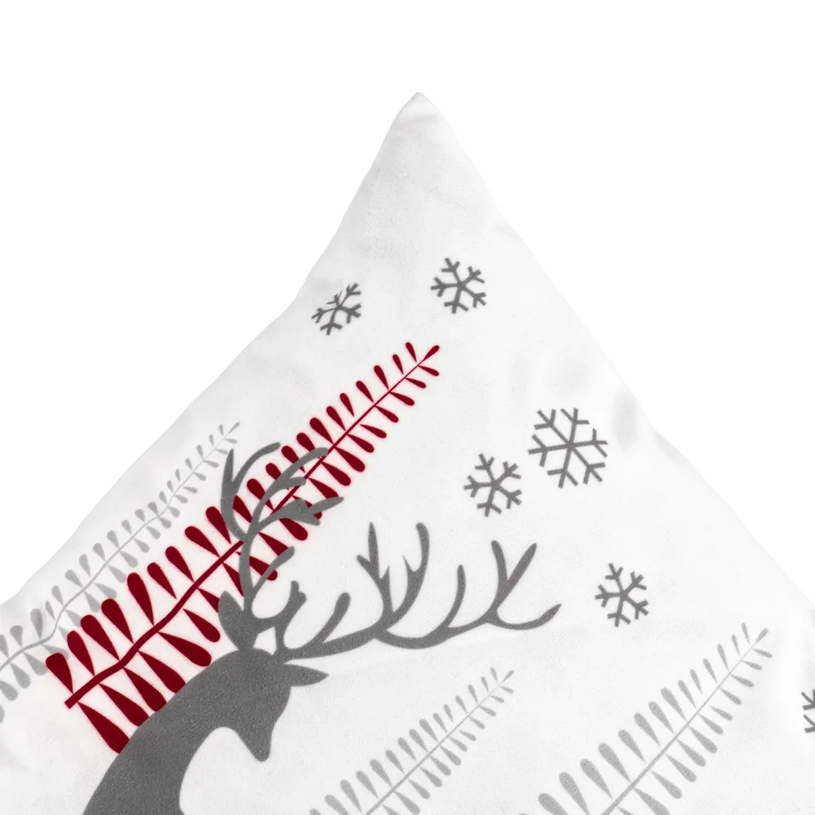 Ardesto Pillow decor. Christmas Deer 45x45cm, 100% polyester, white
