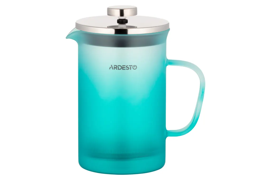 ჩაიდანი Ardesto French press Fresh, 800 ml, tiffany blue, matt, plastic, glass
