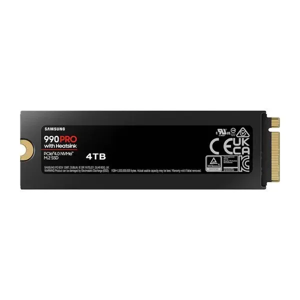 SAMSUNG, 990 PRO w/Heatsink NVMe™ M.2 SSD 4TB, PCIe Gen 4.0.