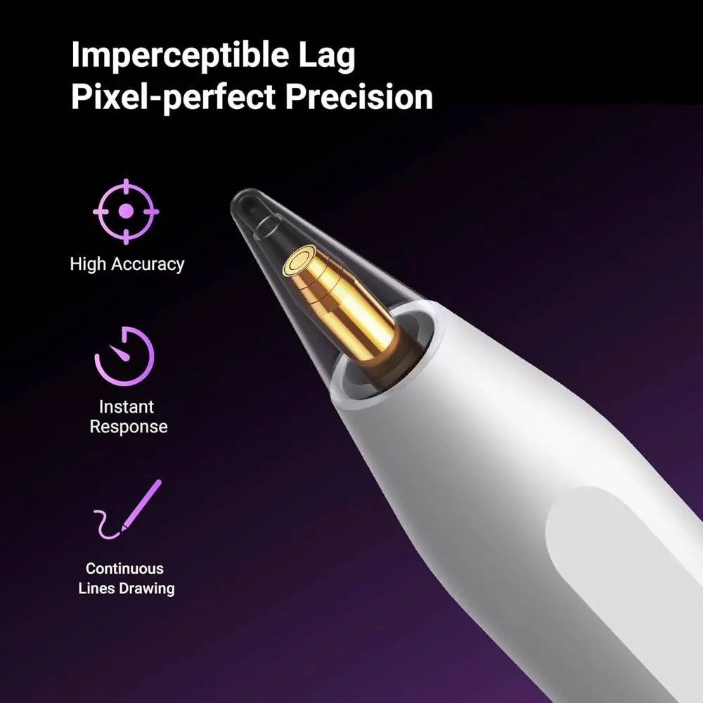 სტილუსი UGREEN LP653 (15910), Smart Stylus Pen For iPad, White