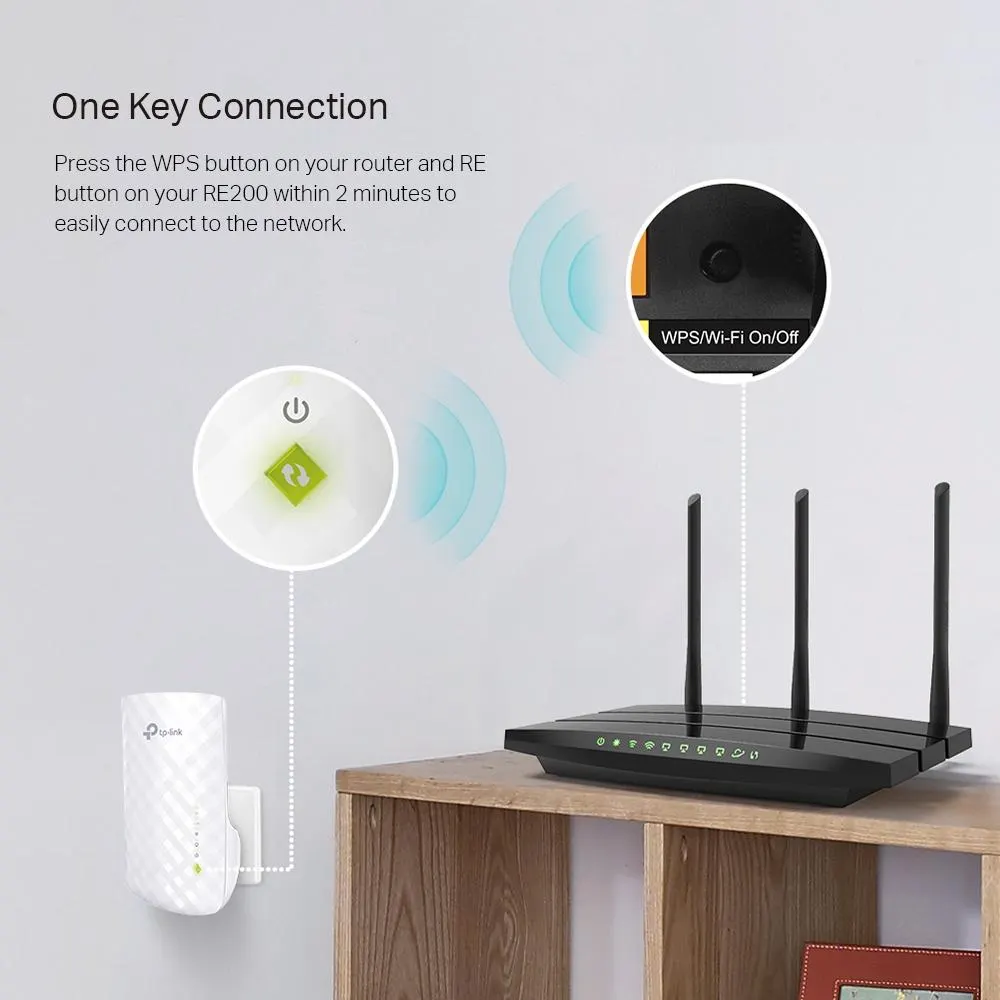 TP-Link, RE200, AC750 Wi-Fi Range Extender
